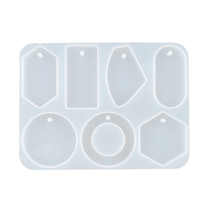 [Hàng mới về] Khuôn silicone làm mặt dây chuyền 6 ngăn kiểu dáng tiện dụng