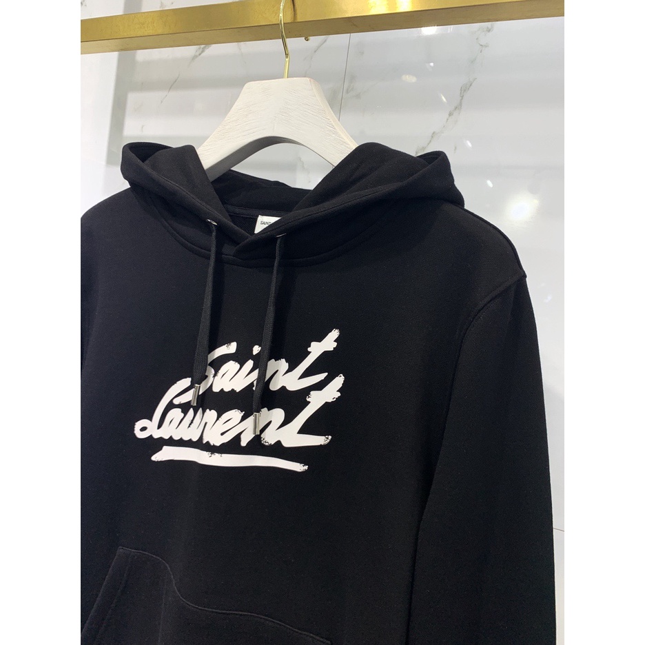 S * LY Áo Hoodie cotton Nguyên Chất Dài Tay In logo Chữ Phong Cách Mới Thu Đông Cho Nam