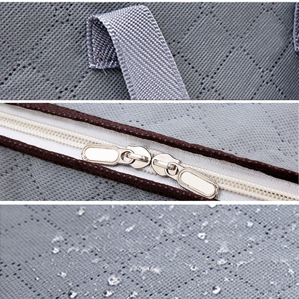 Túi Đựng Quần Áo / Chăn Mền Bằng Vải Không Dệt Chống Thấm Nước Có Khóa Kéo Có Thể Gấp Gọn