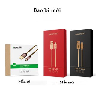 Cáp Sạc Micro USB to USB 2.0 Ugreen 40457 US247 (dài 1M đầu mạ vàng,dây bọc dù)