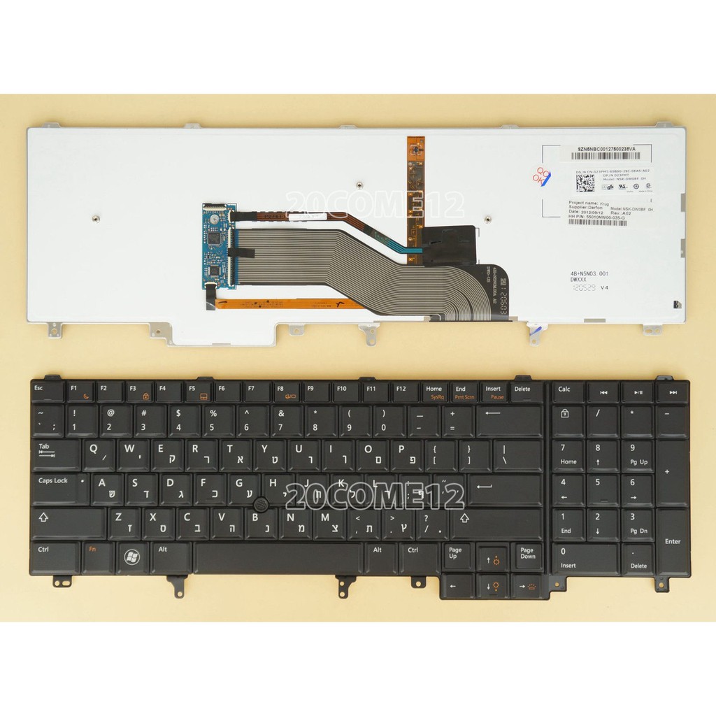 [FREESHIP 99K]_Bàn phím laptop DELL Latitude E6520, E6530, E6540, E5520