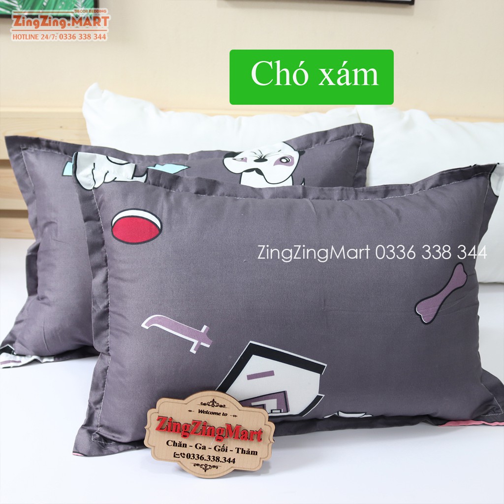 Combo Cặp Gối Nằm Có Kèm sẵn ruột, Gối nằm 45x65cm bông hạt cao cấp
