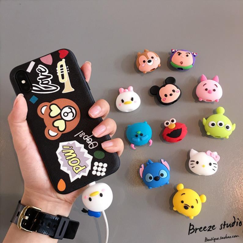 Đầu thú cắn cáp bảo vệ đầu dây cáp sạc, tai nghe có dây chống đứt, gãy cho iphone, samsung hình thú nhiều màu sắc | BigBuy360 - bigbuy360.vn