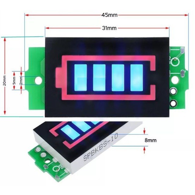 MẠCH BÁO DUNG LƯỢNG PIN 1S 3.7V-4.2V