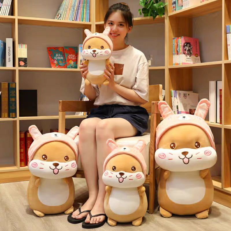 Thú gấu nhồi bông gối ôm hình chuột Hamster làm quà tặng cho bé đáng yêu siêu kute - Oneshop88.vn