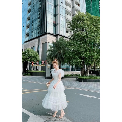 MS1239V ĐẦM XOÈ PHỒNG DÚN TẦNG CỰC XINH full size S/M/L/XL