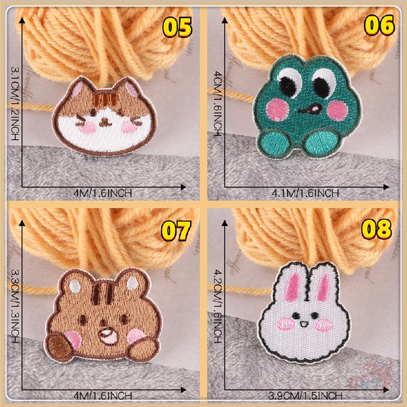 ♥ Miếng Dán Tự Dính Hình Động Vật Dễ Thương ♥ 1 Sticker Ủi Thêu Hoạt Hình Dễ Thương
