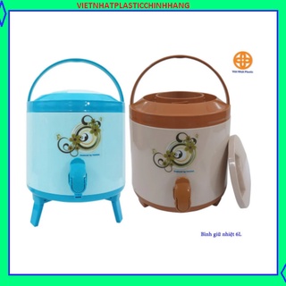 Bình đá giữ nhiệt 6L có vòi và quai sách bình giữ nhiệt nhựa việt nhật Phích Ủ Bình Nước - Bình giữ nhiệt
