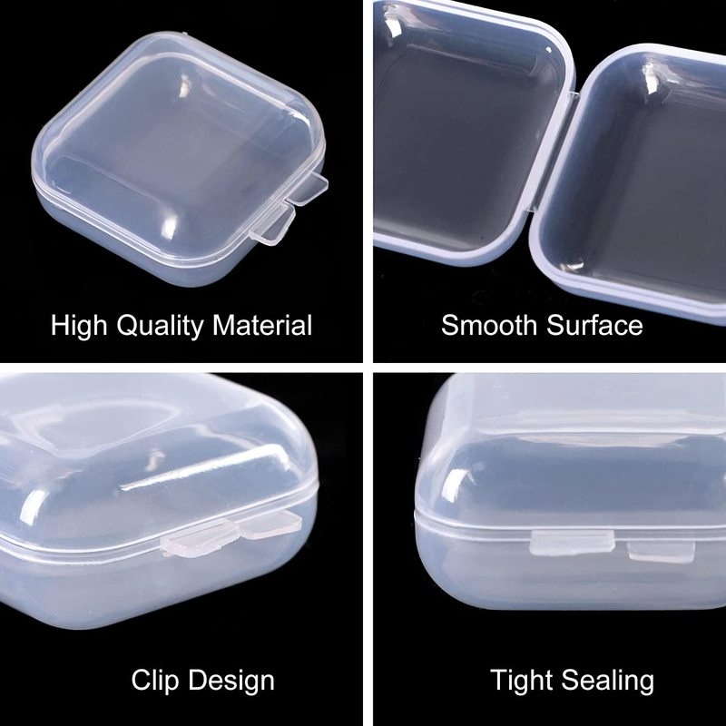 1 Hộp Nhựa Mini Trong Suốt Đựng Trang Sức