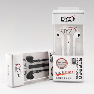 Tai nghe nhét tai dây dẹt byz s389 chính hãng
