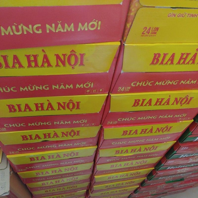 Thùng 24 Lon Bia Hà Nội (24x330ml)