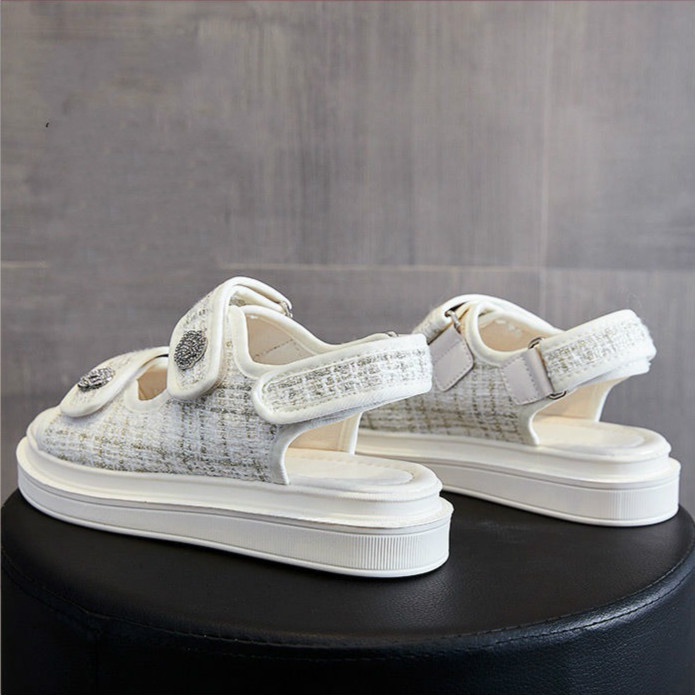 🔥Giá thấp trong thời gian giới hạn🔥Giày Sandal Quai Dán Đế Dày Dép đế dày của phụ nữ Lưới mới màu đỏ Velcro thể thao Dép nhẹ thoải mái cho phụ nữ