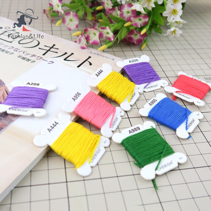 80 Cuộn Chỉ Cotton 4m Nhiều Màu Chất Lượng Cao