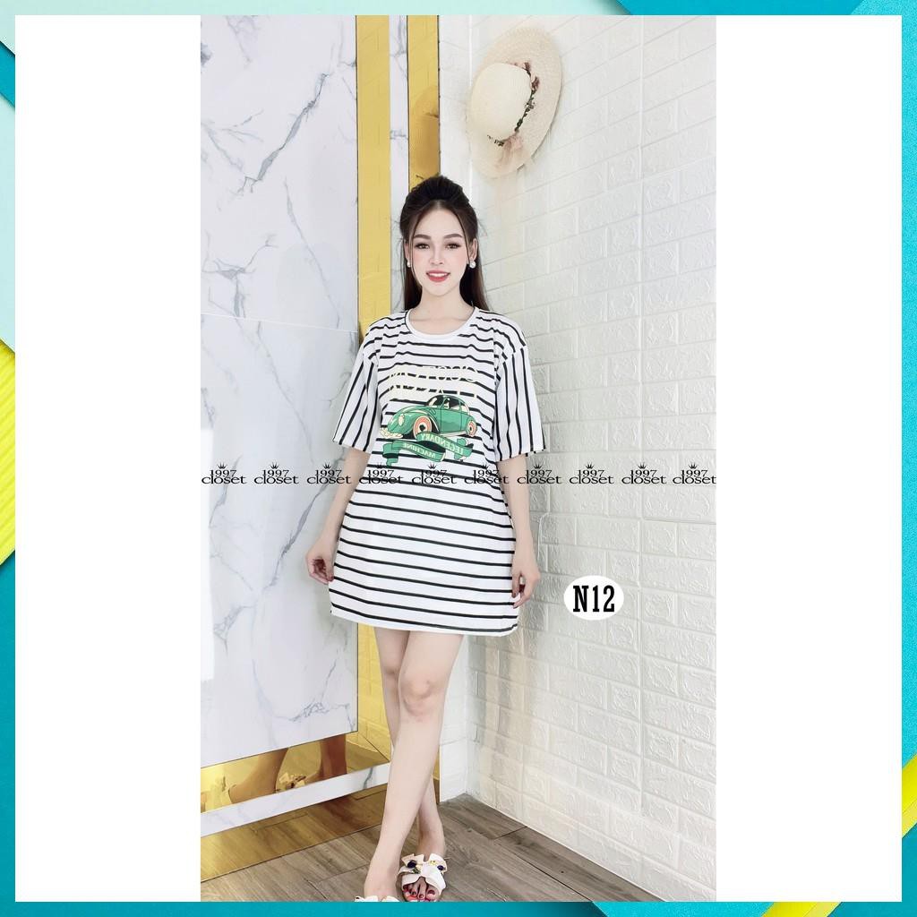 Đầm suông nữ form rộng đơn giản, thanh lịch N12 - 1997Closet đồ bận đi ngủ