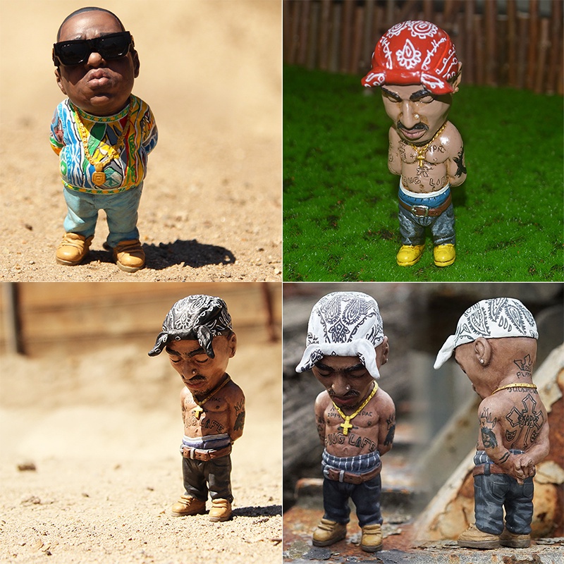 Set 2 Mô Hình Đồ Chơi Nhân Vật Trong Rapper Bro Shakur Mô Hình Ngôi Sao Băng Đạn Dùng Trang Trí