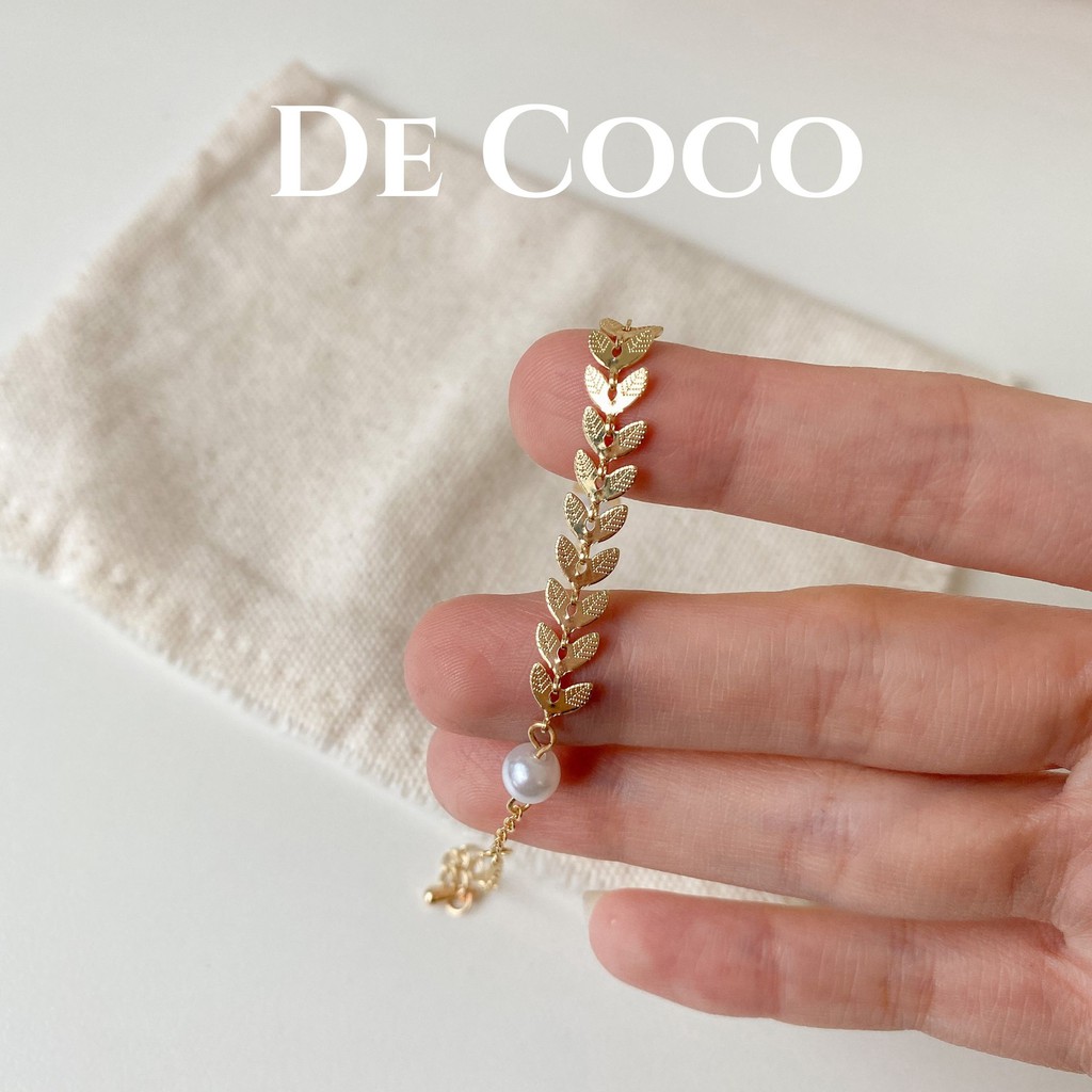 [KHÔNG ĐEN GỈ] Vòng tay lắc tay titan hình nguyệt quế Hera decoco.accessories | BigBuy360 - bigbuy360.vn