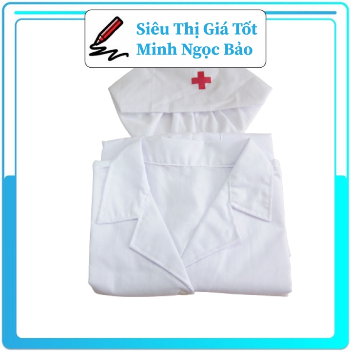 Áo Bác Sĩ Cho Bé Tập Làm Bác Sĩ Form Đẹp Chất Vải Tốt