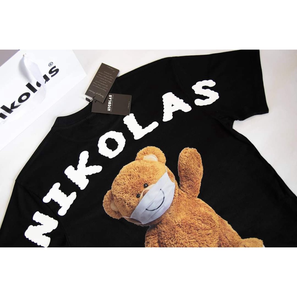 Áo Thun Phối Chữ Lưng NICOLAS Áo Đôi, Áo Cặp Phong Cách Trẻ Trung Năng Động Cá Tính Hợp Trend 2022