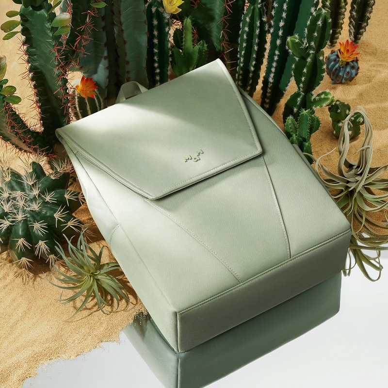 MAH YOUNG Ba lô máy tính xách tay Trẻ Trung Cactus Green Series Túi đi học không thấm nước