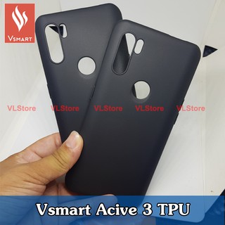 Ốp lưng Vsmart Active 3 nhựa TPU Đen Nhám, Không bám vân tay