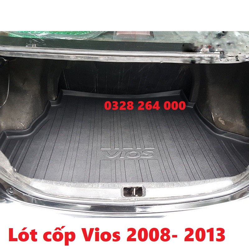 Lót cốp nhựa dẻo xe Vios 2008 2009 2010 2011 2012 2013 Hàng cao cấp, không mùi