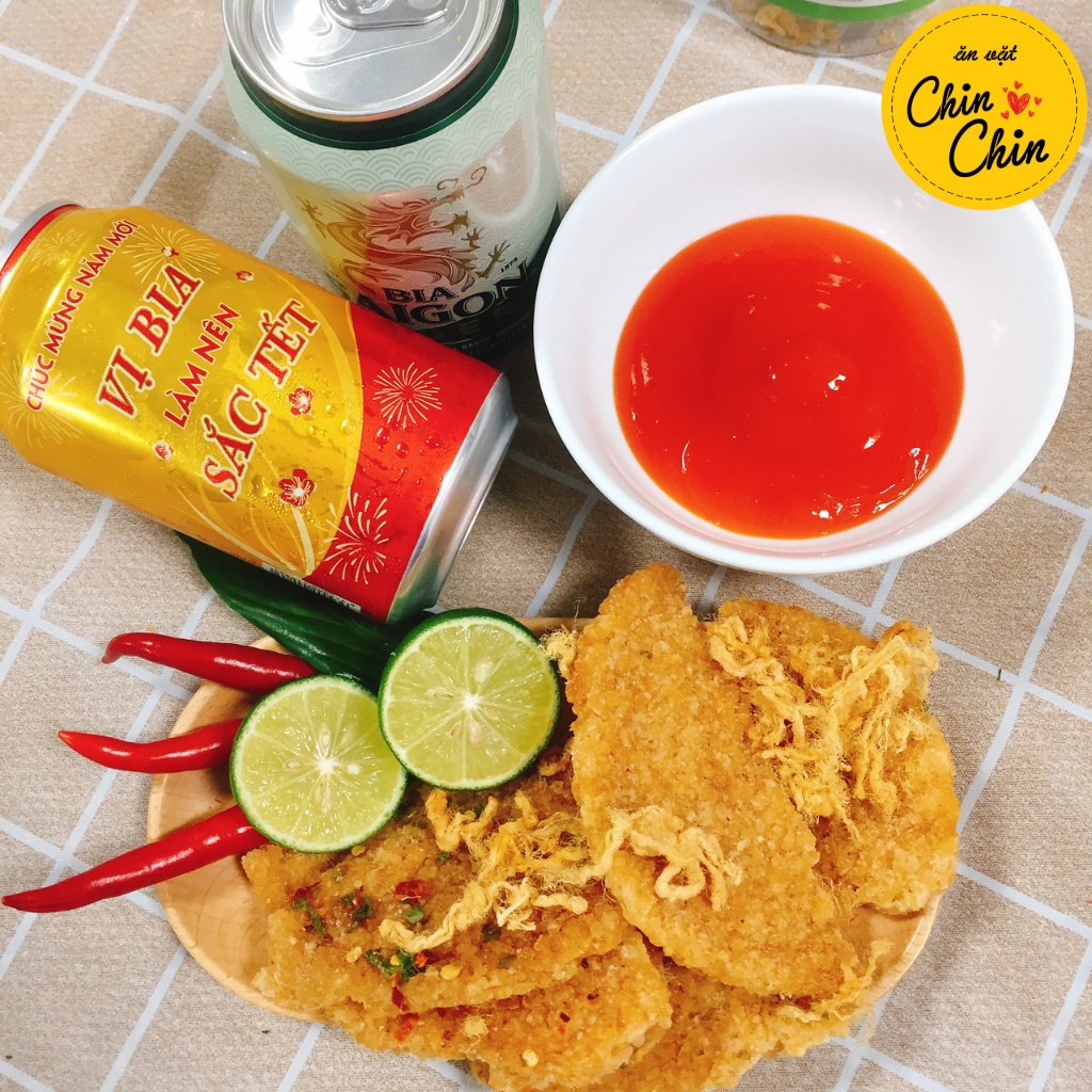 Đồ ăn vặt cơm cháy chà bông chiên mắm hành giòn trứng muối 300g ChinChin | BigBuy360 - bigbuy360.vn