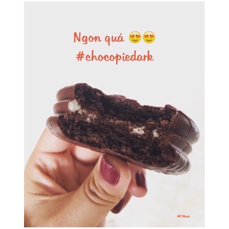 Combo 2 Bánh Chocopie Orion Dark Vị Cacao Nhân Marshmallow Chính Hãng