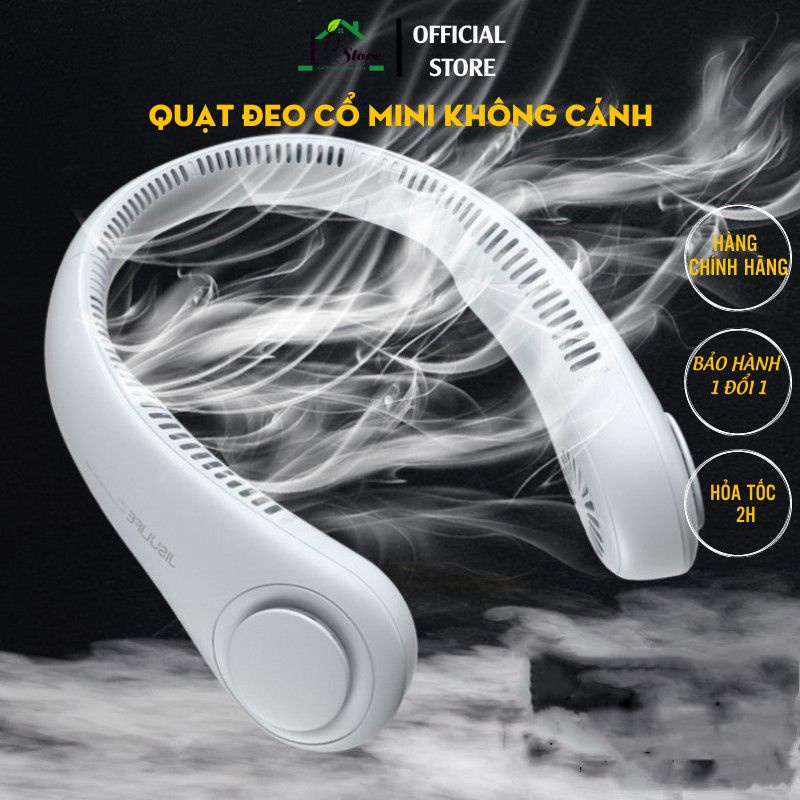 QUẠT ĐEO CỔ mini thế hệ mới không cánh tích điện 2400mA thời gian sử dụng lên đến 8 tiếng bảo hành 1 đổi 1