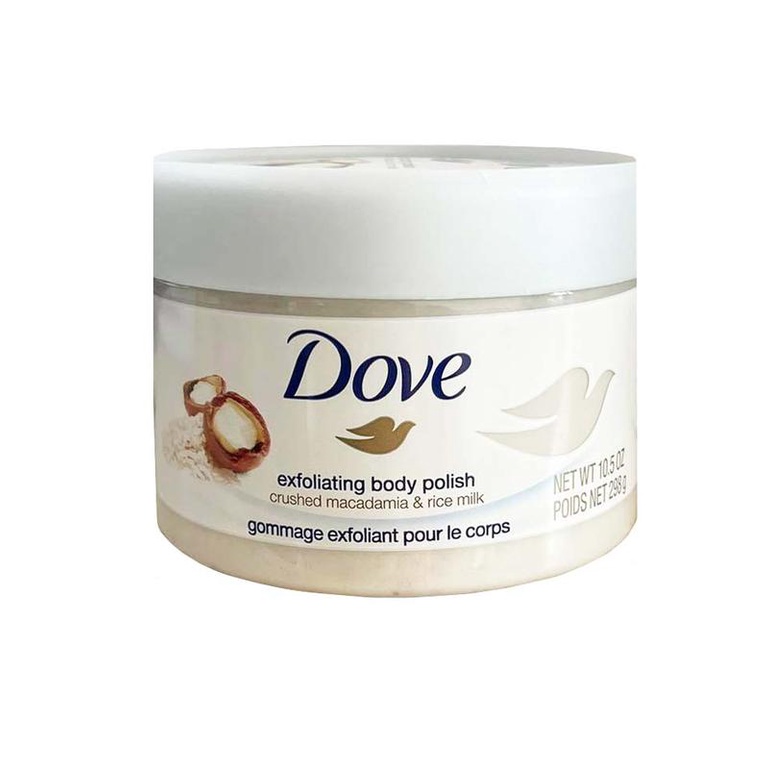 Kem Dove giúp tẩy tế bào chết chăm sóc da chiết xuất bơ hạt mỡ và hạt lựu 298g