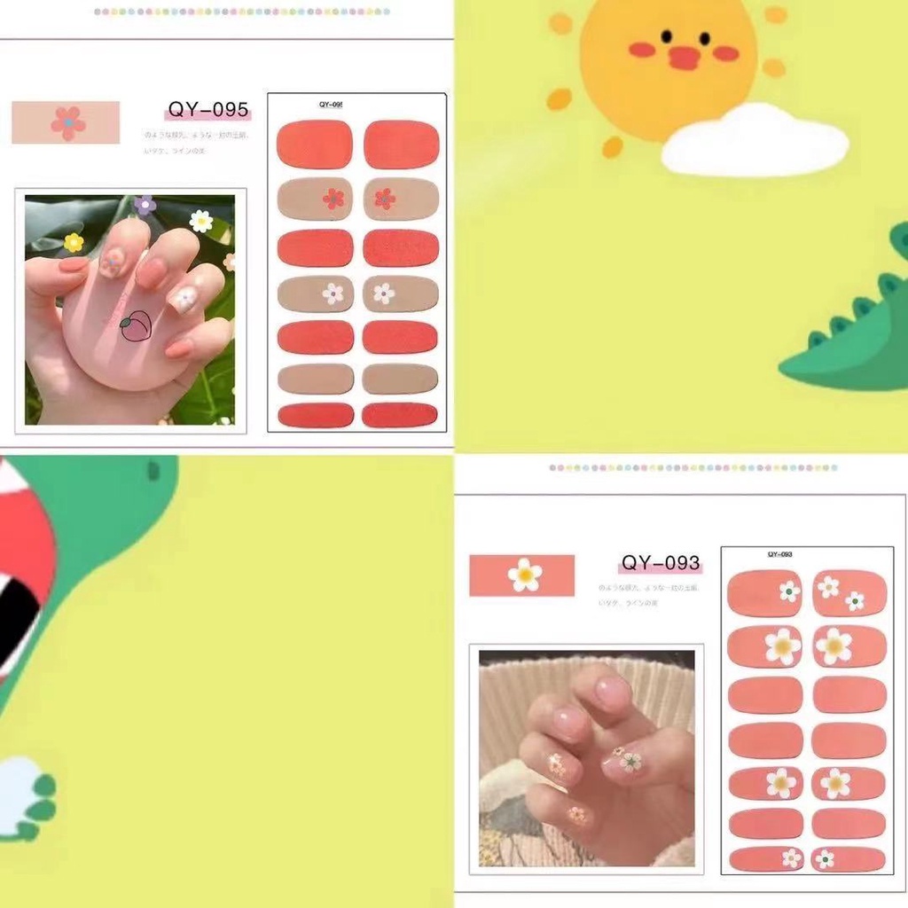 [Hàng mới về] Miếng Dán Trang Trí Móng 3d Qy-070-110 Chống Nước