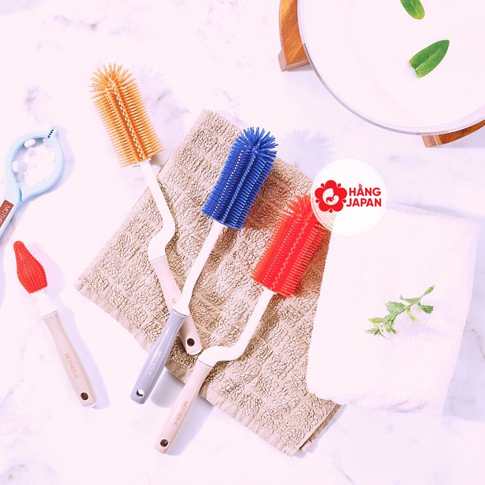 Bộ cọ rửa bình sữa núm ty Silicone Mother-K hàng chính hãng Hàn Quốc