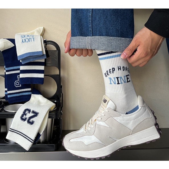 Vớ Tất cổ cao Unisex chữ P, số 23 phong cách thể thao, trẻ trung và năng động.