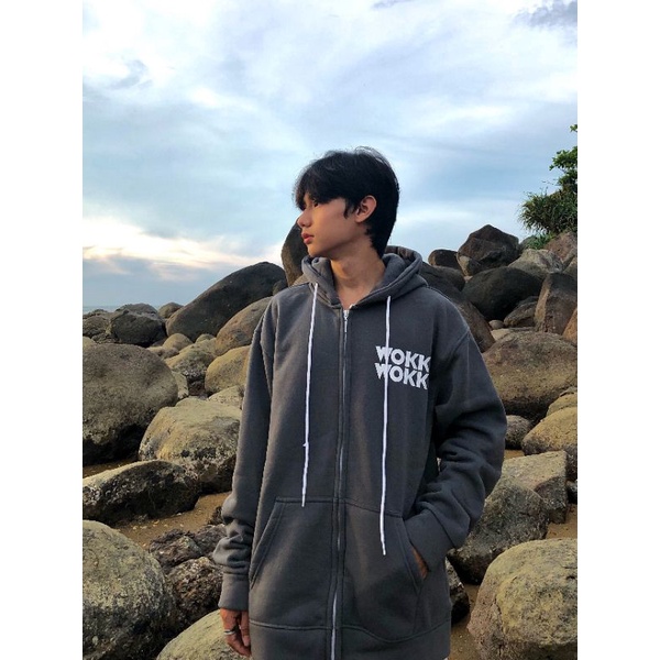 Hoodie dây kéo wokk