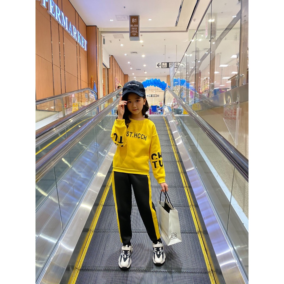 Set bộ quần áo thu đông trẻ em 14-45kg dành cho bé gái mẫu BEST đáng yêu,xinh xắn. MA78