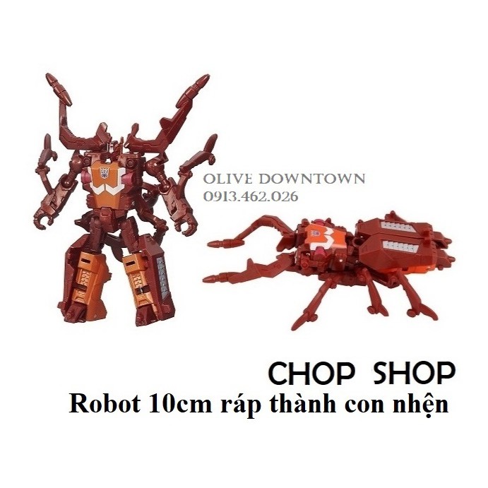 Robot lắp ráp thành con nhện - CHOP SHOP CAO 10cm - TRANSFORMERS
