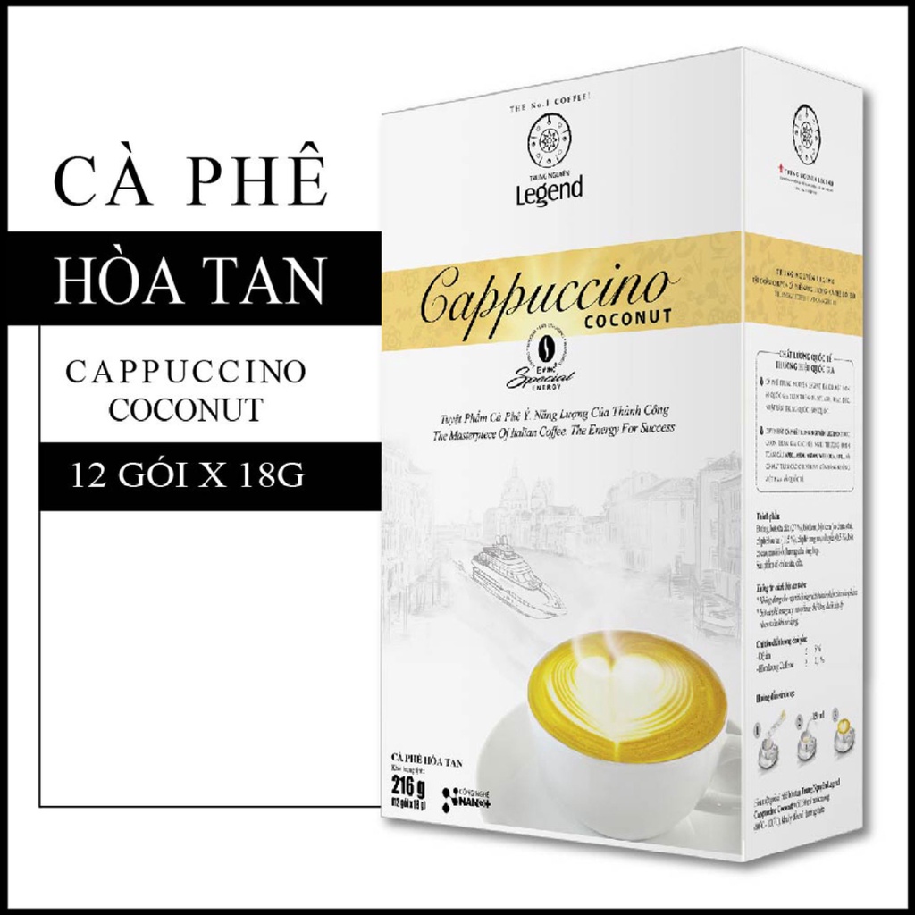 [SenXanh Emart] Cà phê hòa tan G7 Cappuccino- Hộp 12 gói 18gr Trung Nguyên Legend - Cà Phê Cho Phái Đẹp