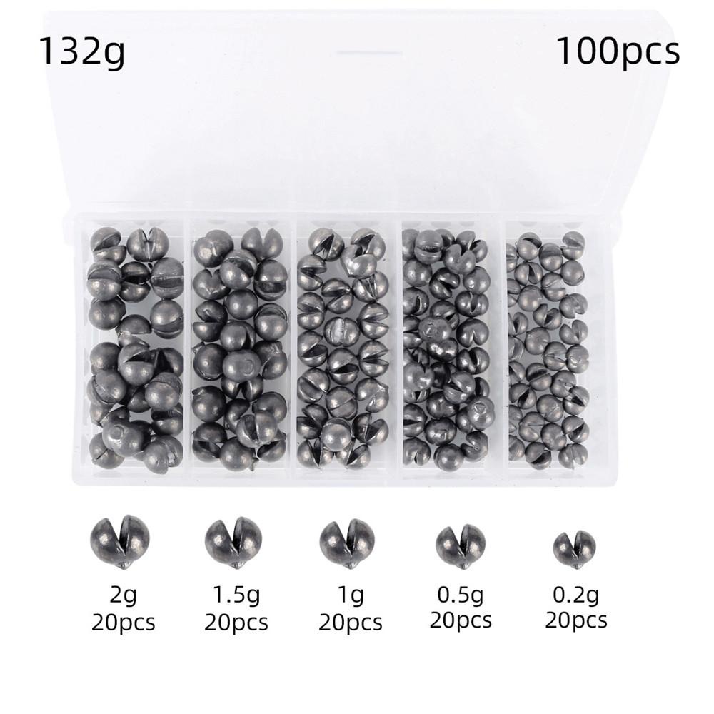 Set 100 Chì Câu Cá Dạng Kẹp Tròn