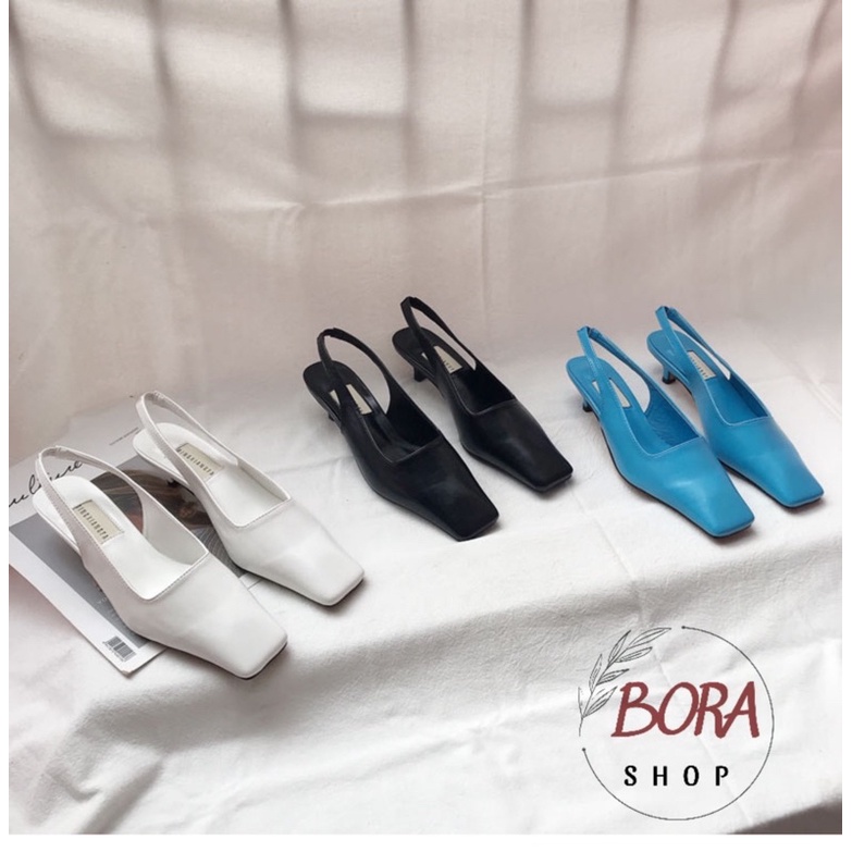Giày cao gót nữ Ulzzang Hàn Quốc BORA SHOP mũi vuông gót nhọn order