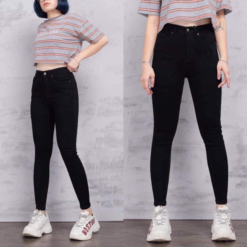 { Xả kho} Quần Jeans nữ đen mix đồ cực đẹp