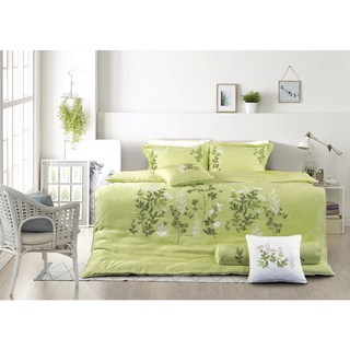 Bộ drap Ga chun chần vỏ gối chăn hè thu Everon chính hãng màu xanh EST19032 1m6 2m 2m2