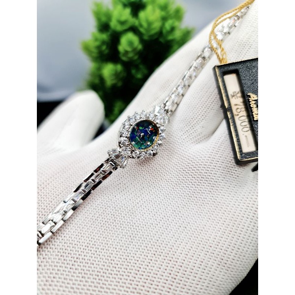 Đồng hồ nữ mặt Opal đá pha lê full dây Thụy sĩ