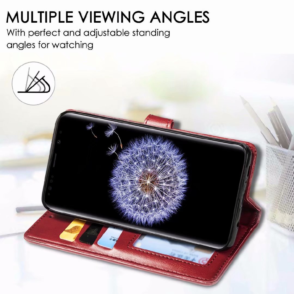 Bao da điện thoại có nắp lật và ngăn đựng thẻ cho Samsung Note 10 Pro Note 8 9 Samsung S8 S9 S10 Plus S10E | BigBuy360 - bigbuy360.vn