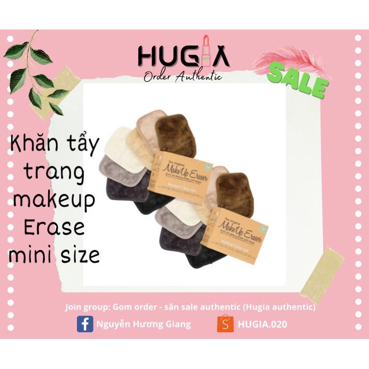 ( BILL MỸ) Khăn tẩy trang Makeup Eraser mini size