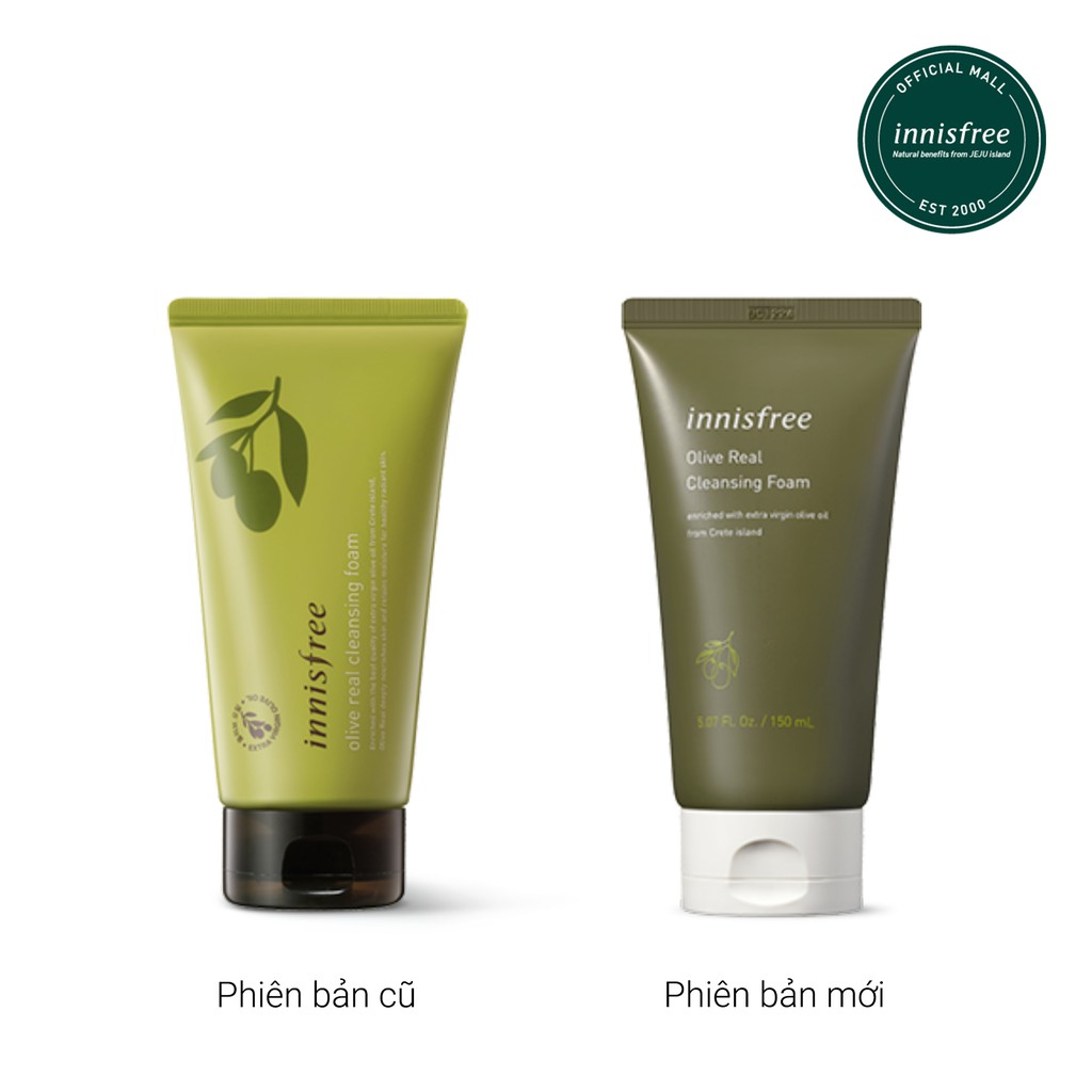 Sữa rửa mặt dưỡng ẩm innisfree Olive Real Cleansing Foam 150g | BigBuy360 - bigbuy360.vn