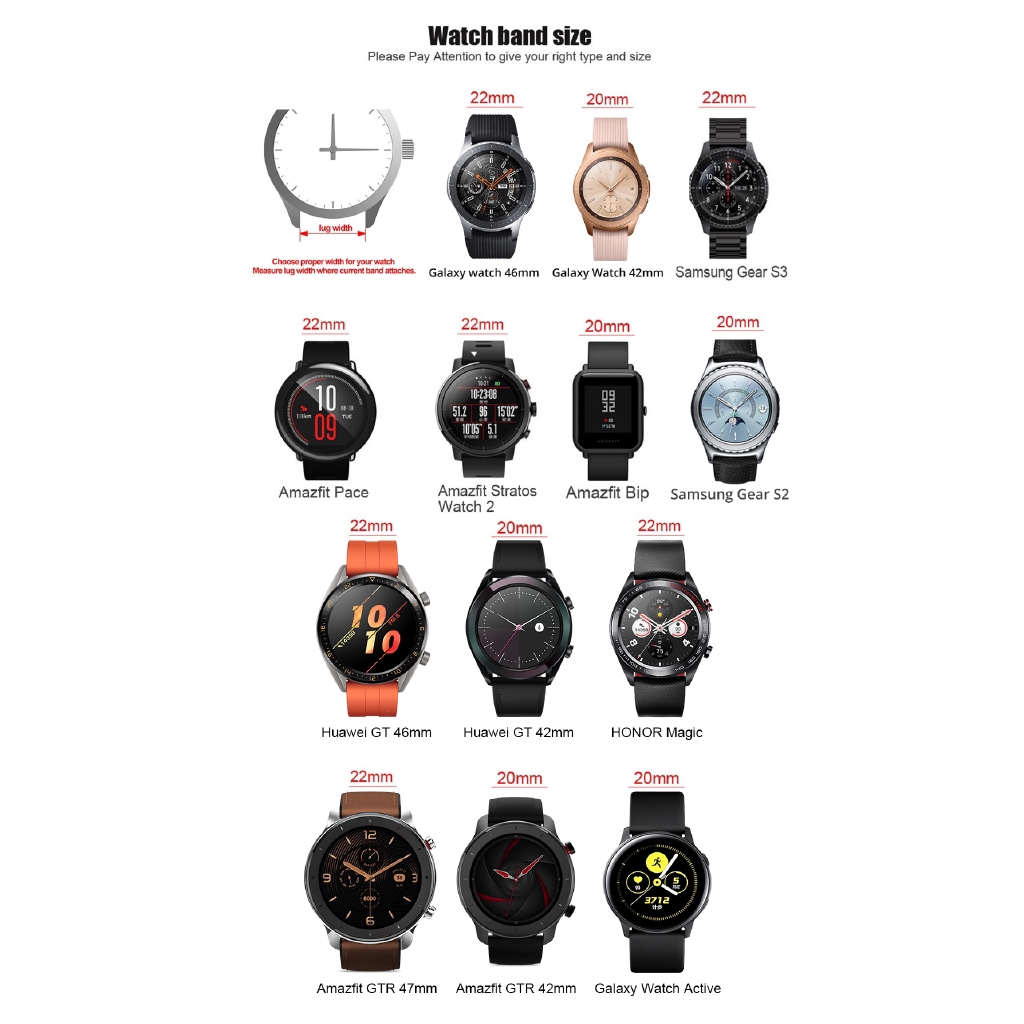 Dây đeo đồng hồ thay thế bằng thép không gỉ dạng mắt xích cho Samsung Galaxy Watch 3 4 41mm 44mm Classic 46mm Active 1 2 20mm 40mm S2 Gt 42mm 45mm