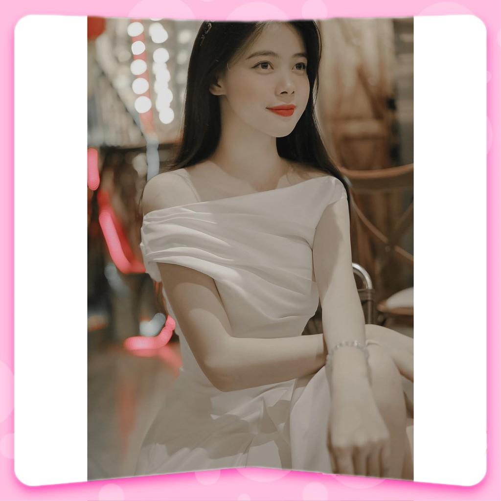 Đầm Nữ, Đầm dự tiệc lệch vai xòe sang trọng quý phái thời thượng V | BigBuy360 - bigbuy360.vn