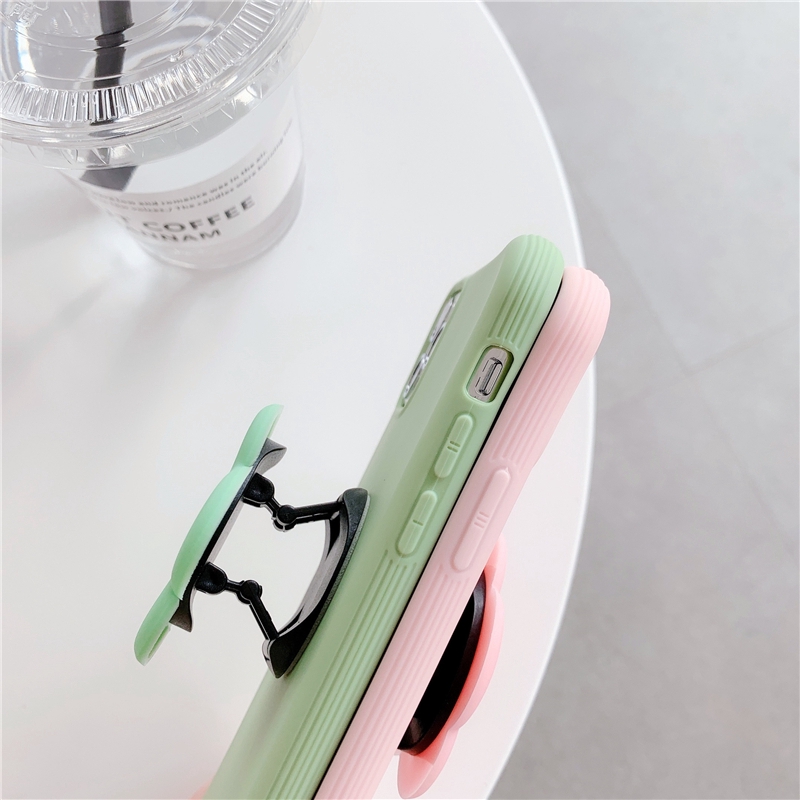 Ốp điện thoại TPU mềm + giá đỡ hình hoa cho iPhone SE211 Pro MAX XS XR 6 7 8 Plus | BigBuy360 - bigbuy360.vn