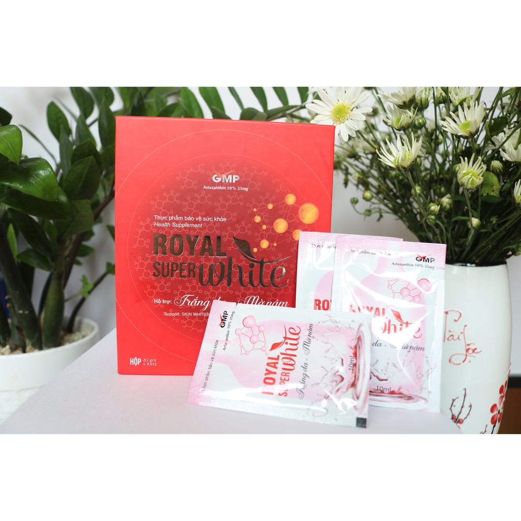{Chính hãng - sale 40%-Mua 1 Tặng 3}Dịch Uống Truyền trắng mờ nám Royal Super White Minh Lady Beauty (Quà tặng Ib shop)