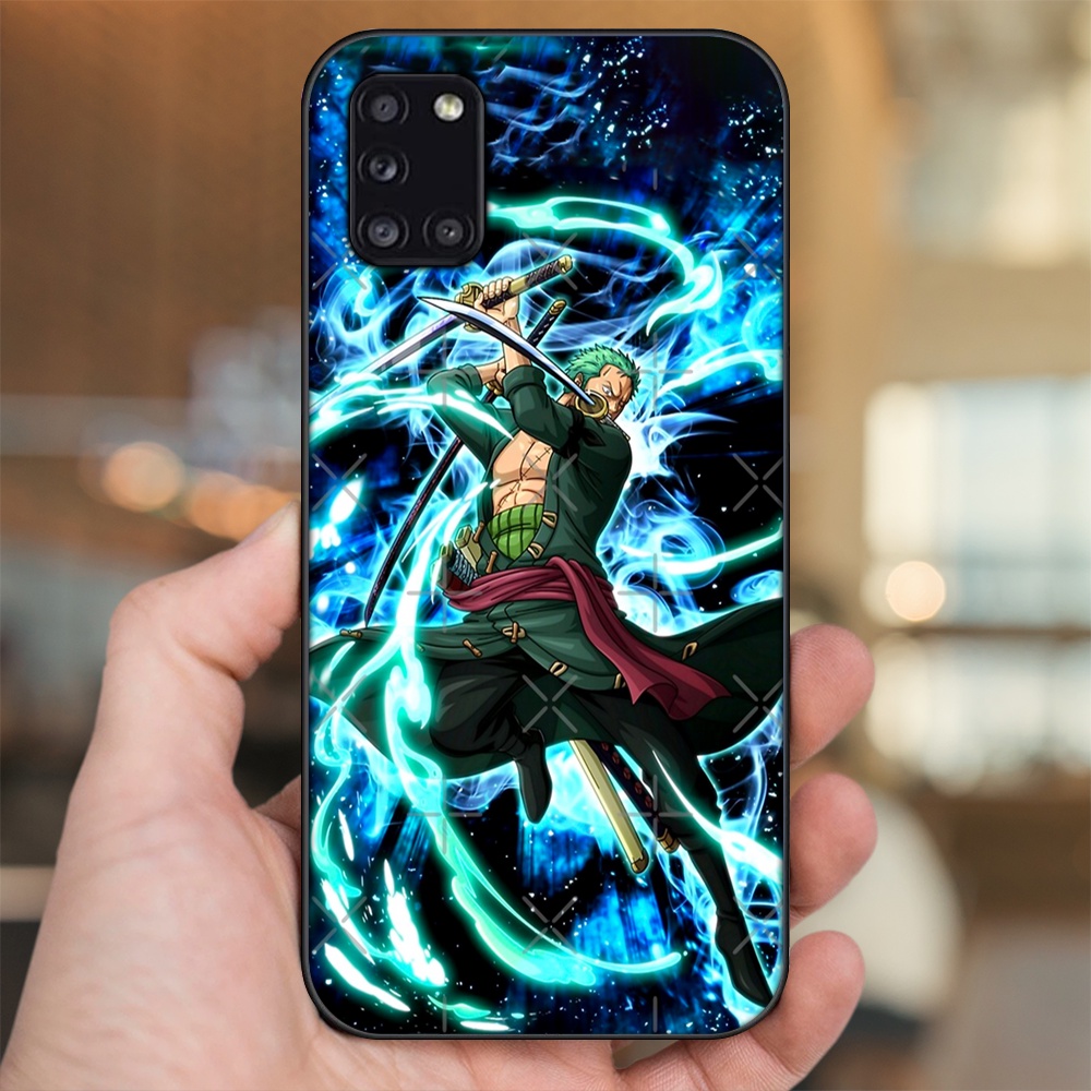 Ốp lưng Samsung A31 viền đen in hình Zoro One Piece