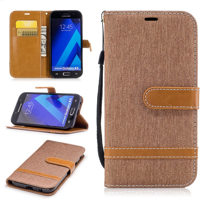 For Samsung Galaxy A5 (2017) clamshell denim holster